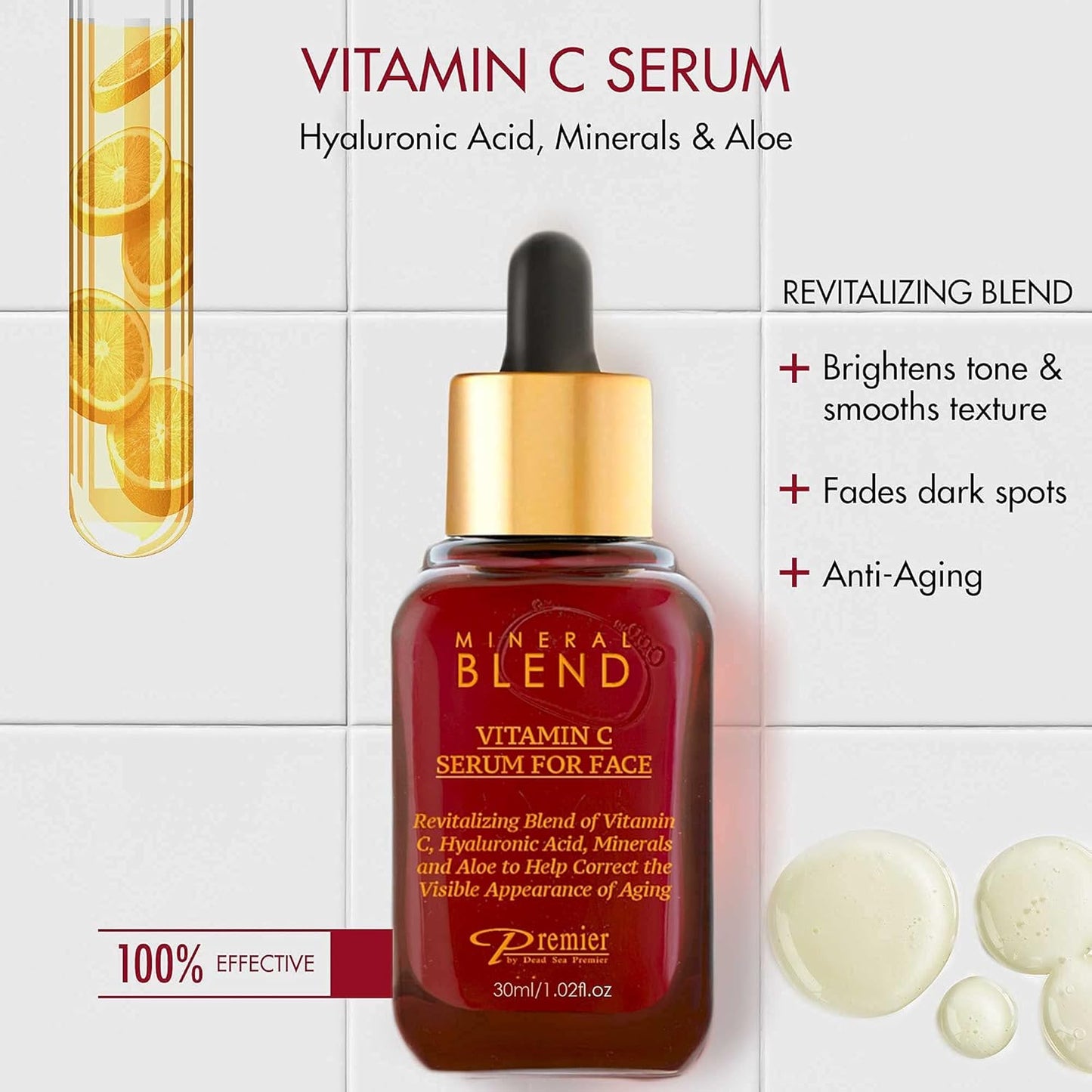 Sérum Vitamina C con Ácido Hialurónico y Aceite de Escaramujo